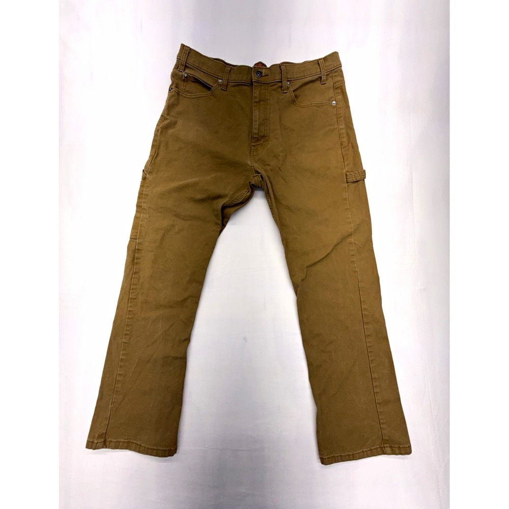 Dickies Men's Canvas Work Pants Brown Cotton Blend 36x30 Construction